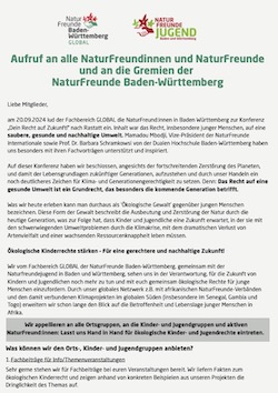 Aufruf okologische Kinderrechte / Titelseite